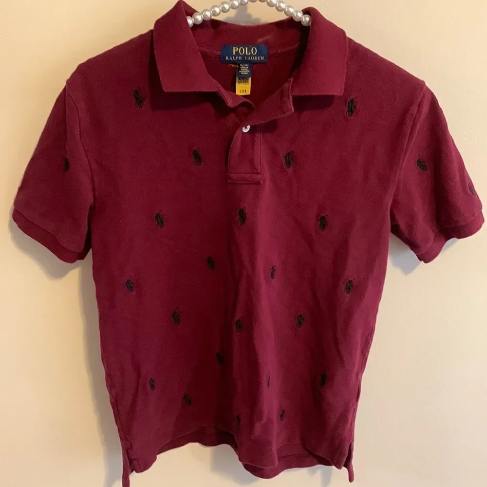 Ralph Lauren polo burgundy boys size medium